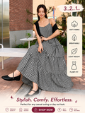 Gingham Tiered
Maxi Dress